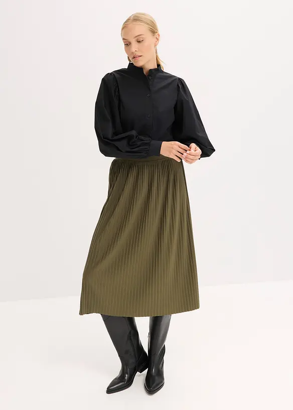 Jerseyskjørt i lett viskosemiks, bonprix