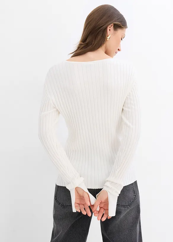 Ribbestrikket topp, bonprix