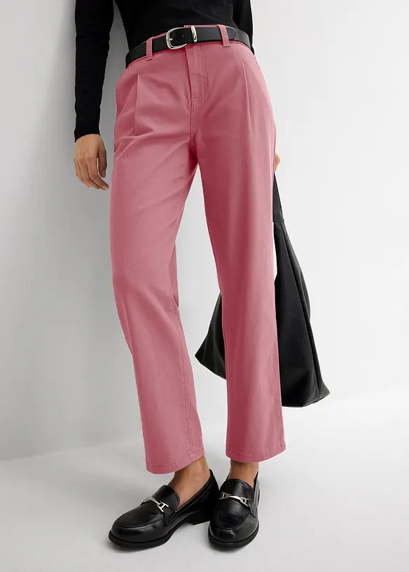 Barrel bukse i twill, bonprix
