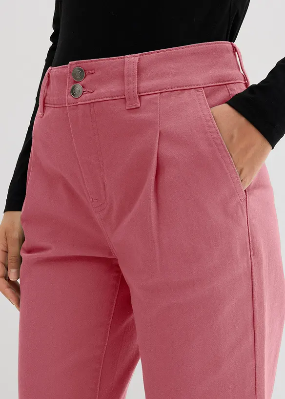 Barrel bukse i twill, bonprix