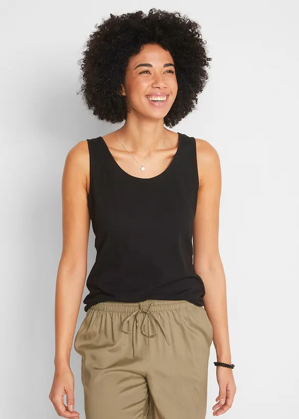 Jerseytopp i 100% økologisk bomull, bonprix