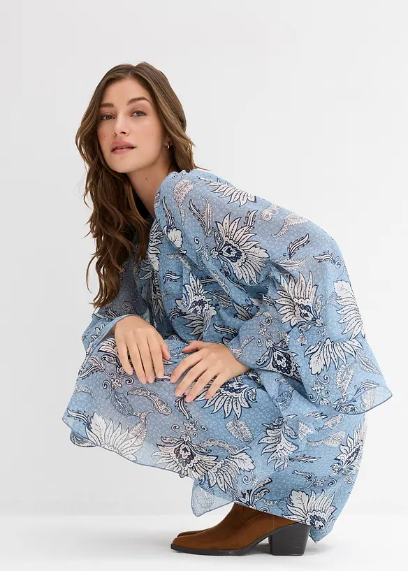 Tunikakjole av strukturert chiffon, bonprix