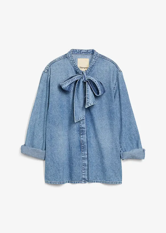 Denimskjorte i 100% bomull, bonprix