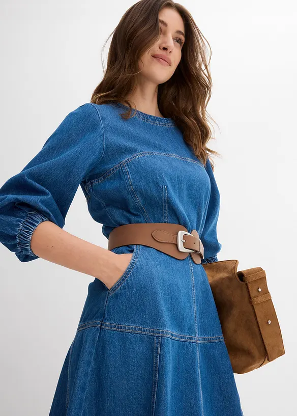 Denimkjole i 100% bomull, bonprix