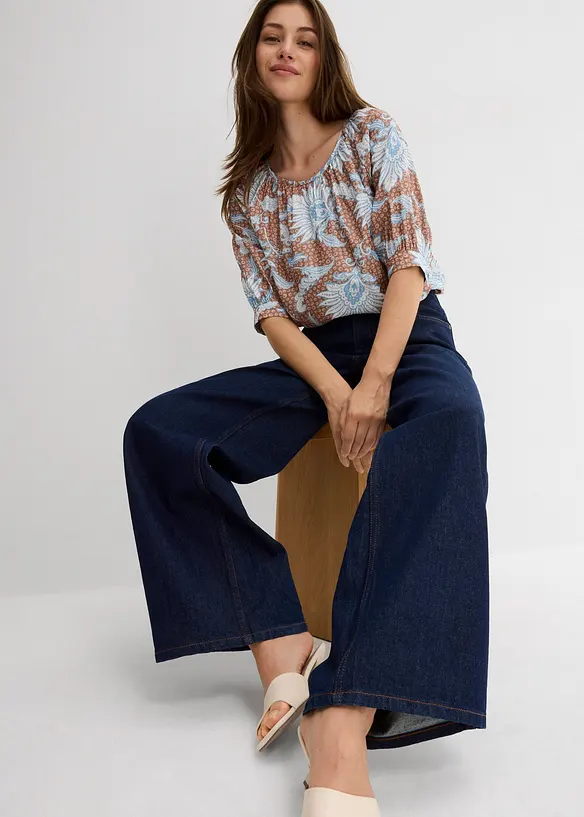 Bluse i lett viskosemiks, bonprix