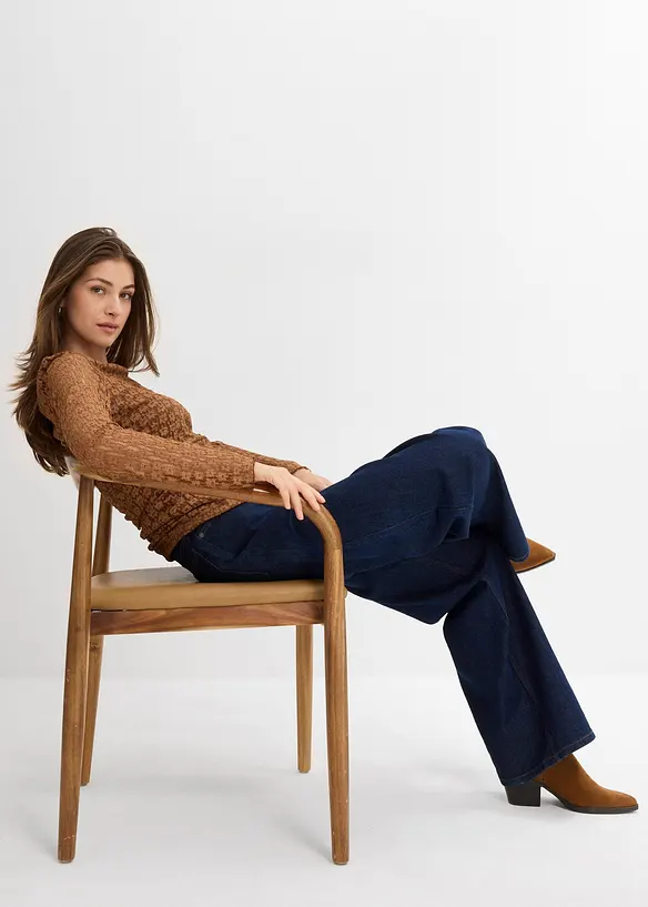 Langermet topp i blondemateriale, bonprix