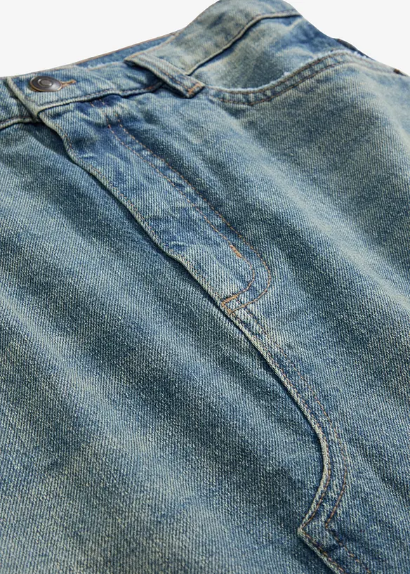 Maxi denimskjørt, Mid Waist, bonprix