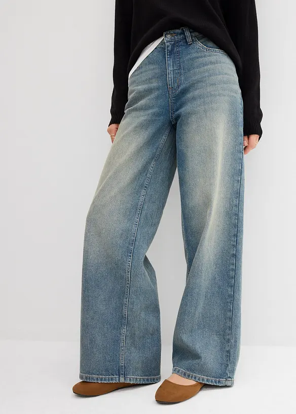 Wide Leg-jeans High Waist, bonprix