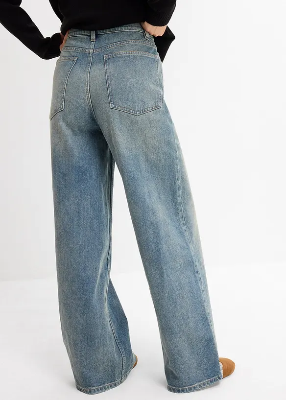 Wide Leg-jeans High Waist, bonprix