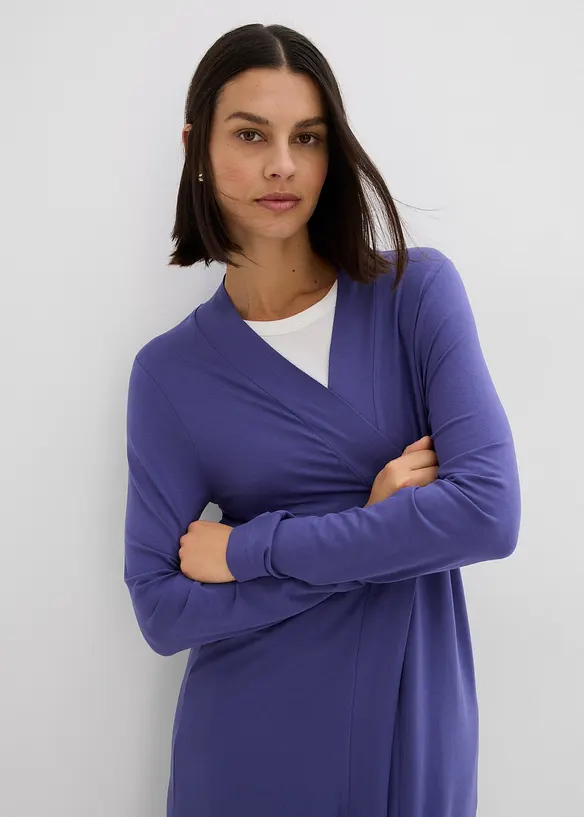 Lang trikotjakke i myk viskosemiks, bonprix