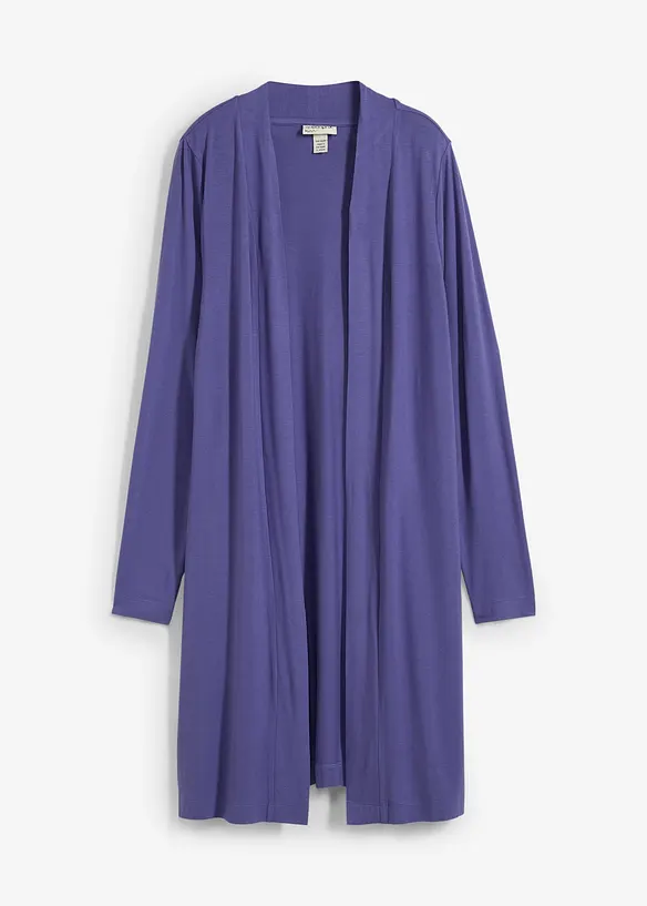 Lang trikotjakke i myk viskosemiks, bonprix