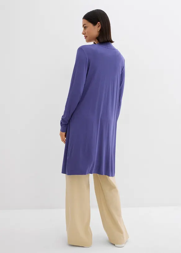 Lang trikotjakke i myk viskosemiks, bonprix