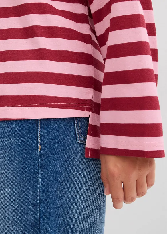 Oversized topp i ren bomull, bonprix