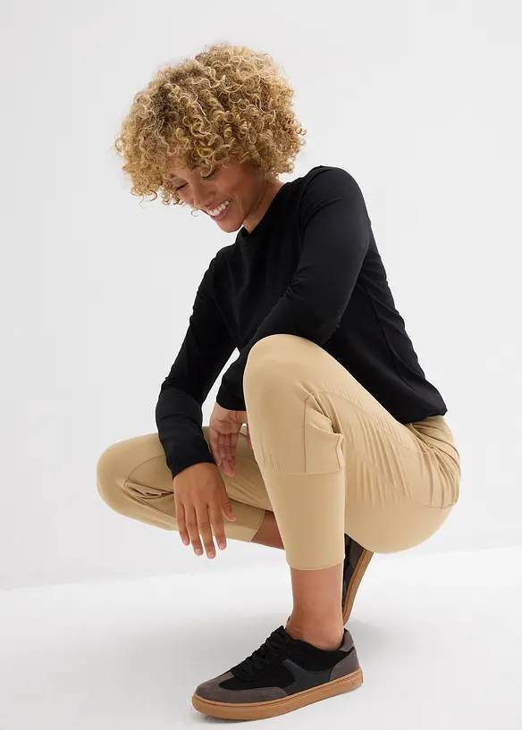 Capri-bukse av mykt materiale, bonprix