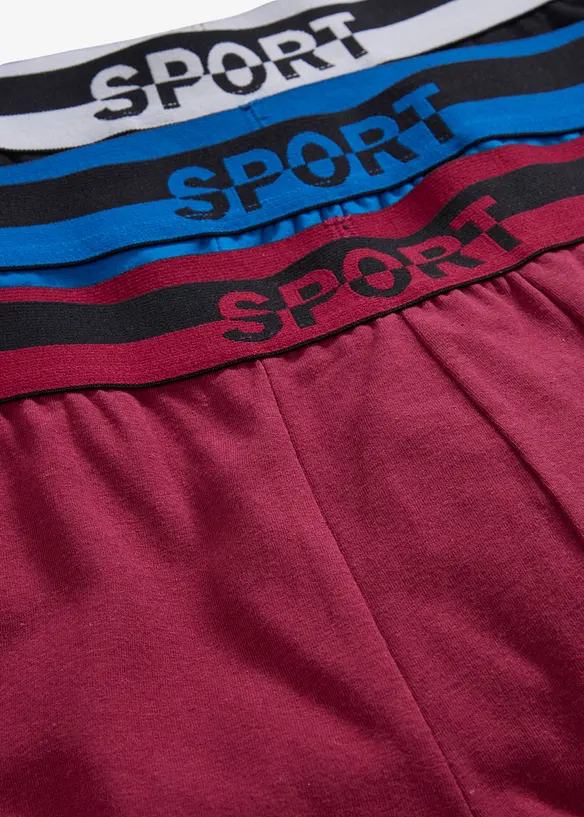 Boksershorts med bomull i ettersittende modell (3-pack), bonprix