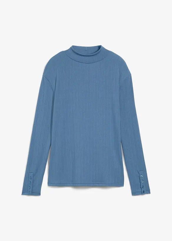 Langermet, ribbet topp, bonprix