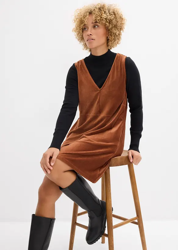 Selekjole av jersey-cord, bonprix