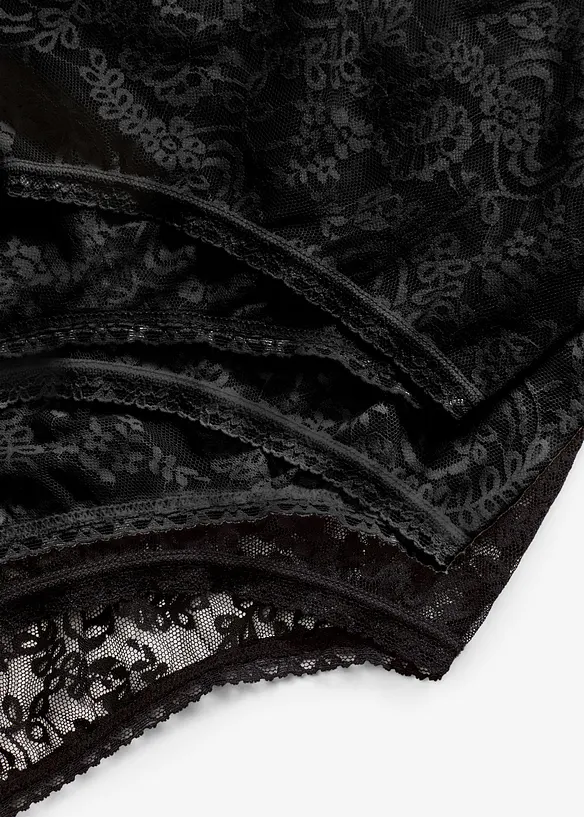 Maxitruse i blondemateriale (3-pack), bonprix