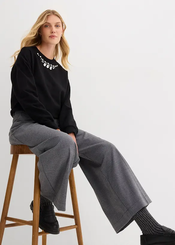 Oversized sweatshirt i bomull, bonprix