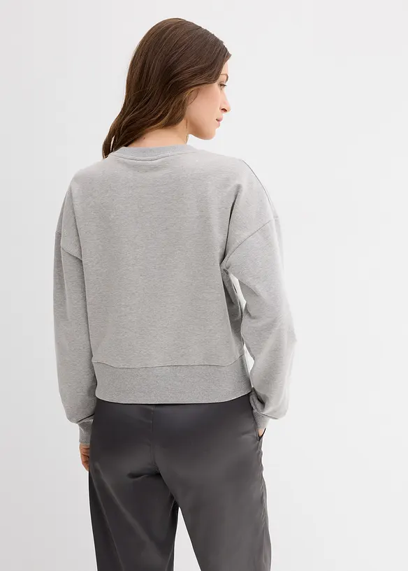 Oversized sweatshirt i bomull, bonprix