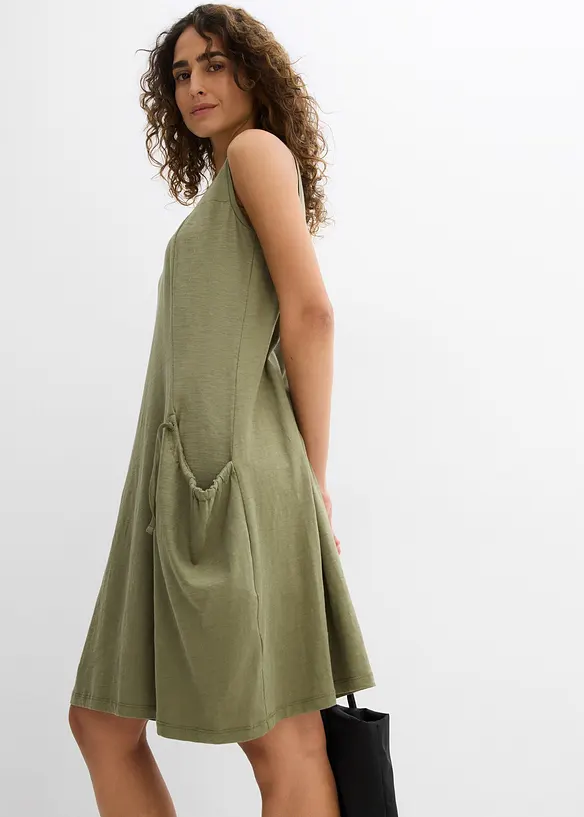 Jerseykjole i bomull med lommer, bonprix