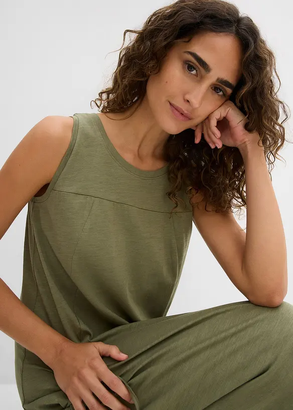 Jerseykjole i bomull med lommer, bonprix