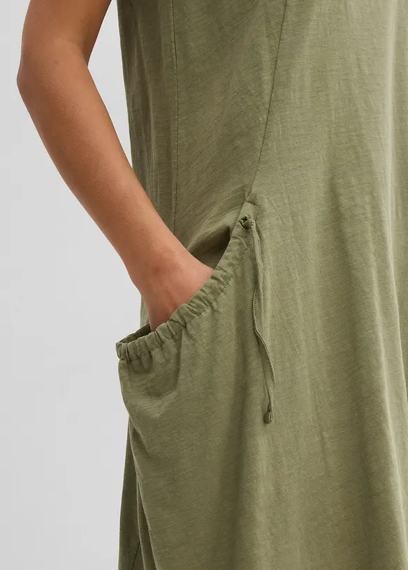 Jerseykjole i bomull med lommer, bonprix