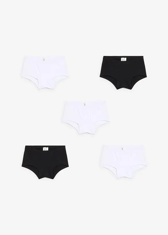 Panty med myk økologisk bomull (5-pack), bonprix