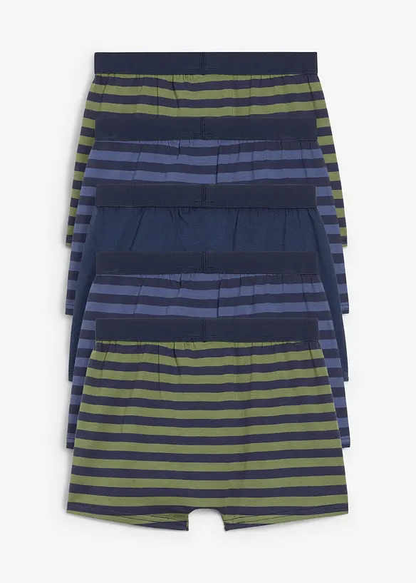 Boksershorts med myk økologisk bomull (5-pack), bonprix