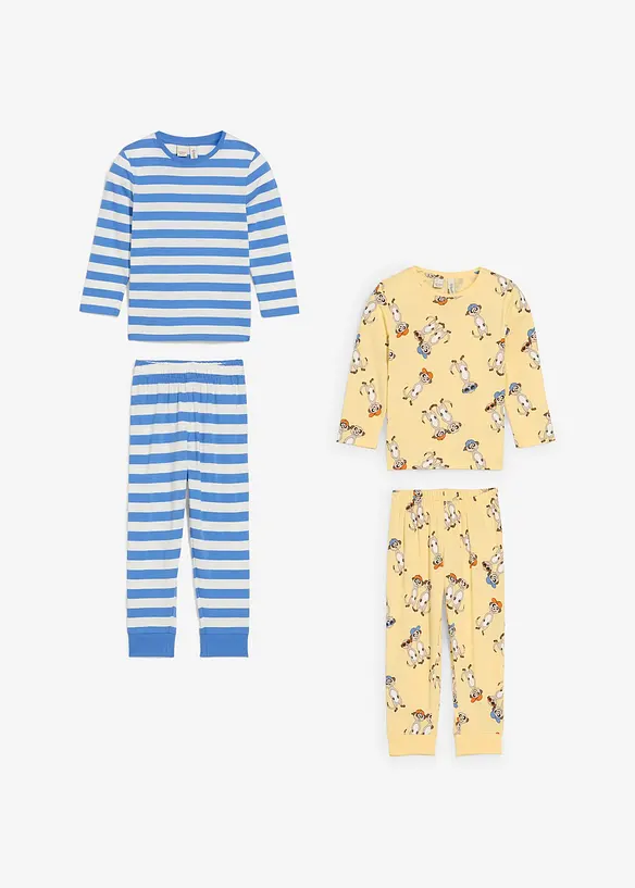 Pyjamas i 100% økologisk bomull (4-delt sett), bonprix
