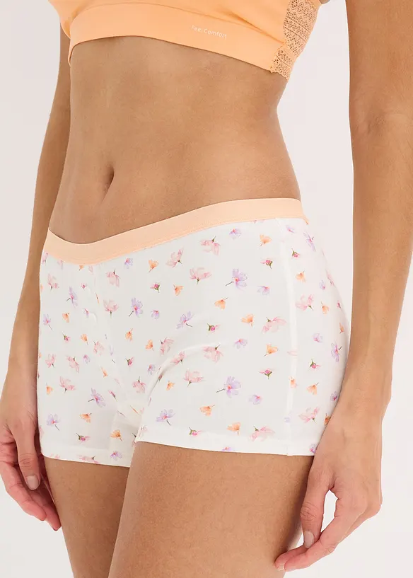 Boxershorts til dame (4-pack) med behagelig bomull, bonprix