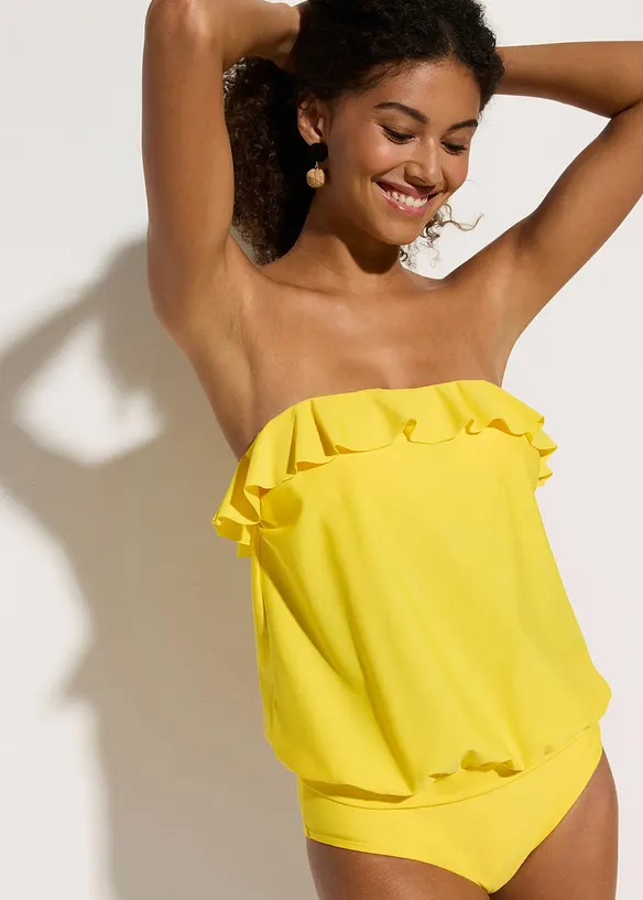 Bandeau-tankini (2-delt sett) med Multiway-stropper, bonprix