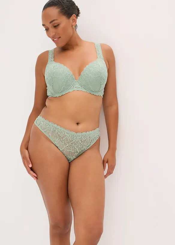 Padded-BH med blomsterblonde, bonprix