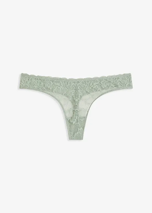 V-stringtruse med blomsterblonder, bonprix