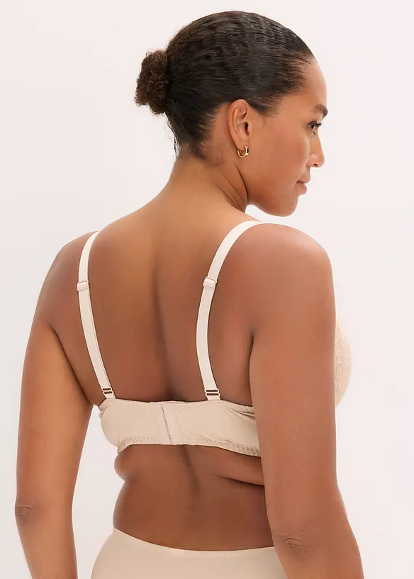 Padded-BH med blomsterbroderi, bonprix