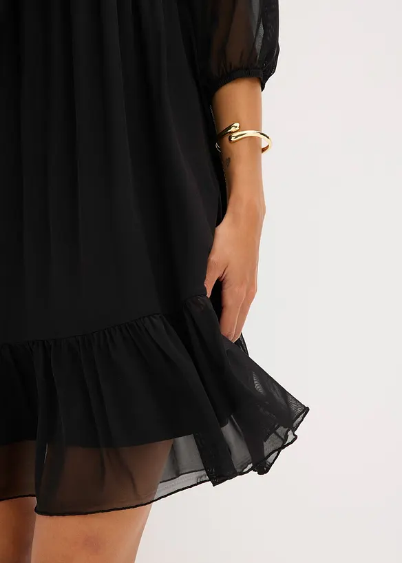 Jerseykjole med mesh, bonprix