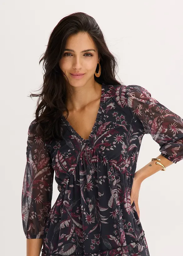 Jerseykjole med mesh, bonprix