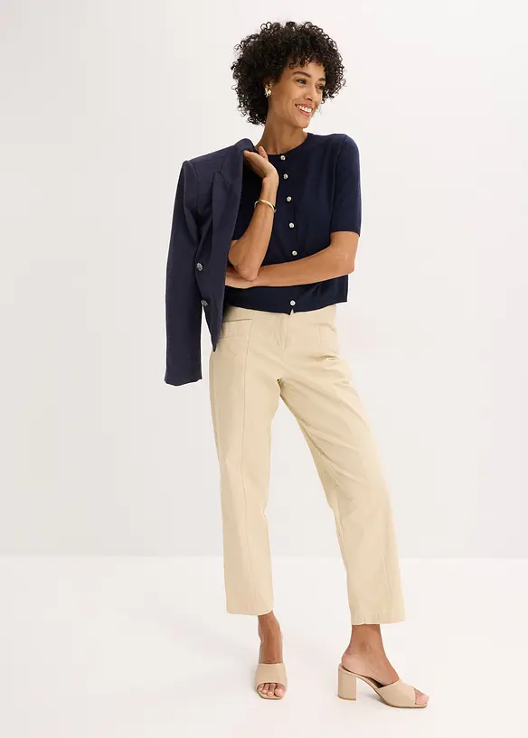 Finstrikket cardigan i fin viskosemiks, bonprix