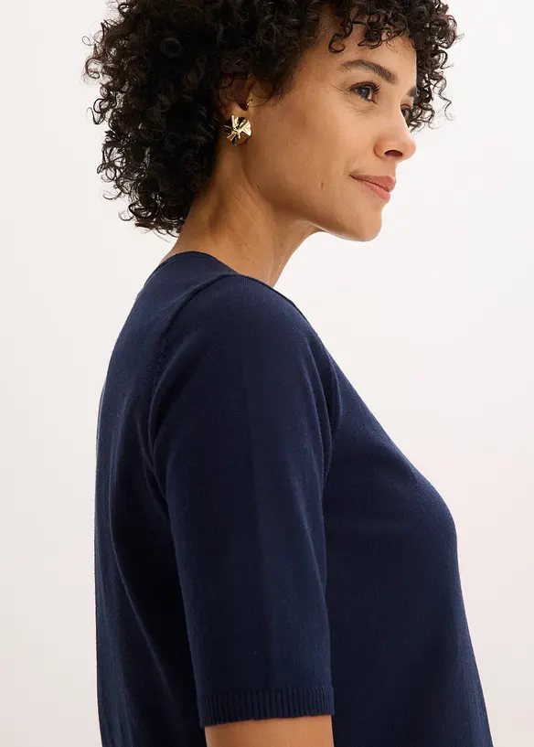 Finstrikket cardigan i fin viskosemiks, bonprix