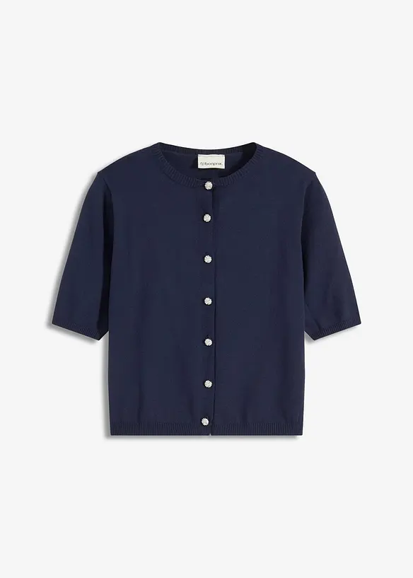 Finstrikket cardigan i fin viskosemiks, bonprix