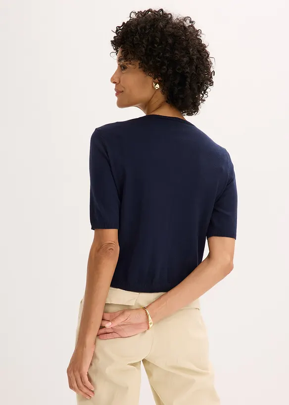 Finstrikket cardigan i fin viskosemiks, bonprix