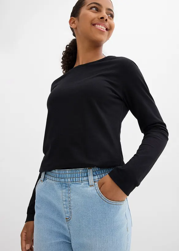 Slip on-jeans, Mid Waist (2-pack), bonprix