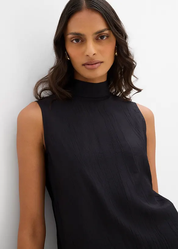 Lang topp i viskosemiks med struktur, bonprix