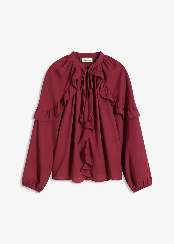 Blusetunika med volanger, bonprix