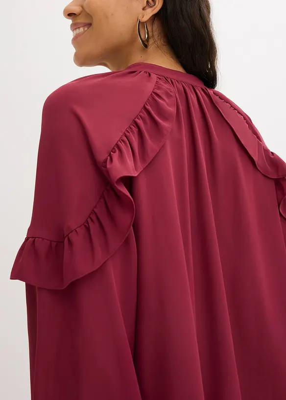 Blusetunika med volanger, bonprix
