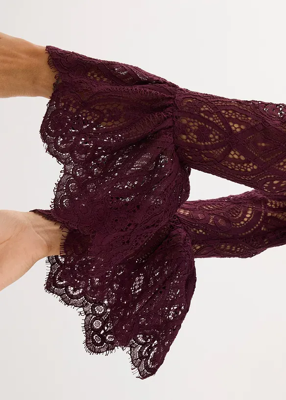 Bluse med volanger, bonprix