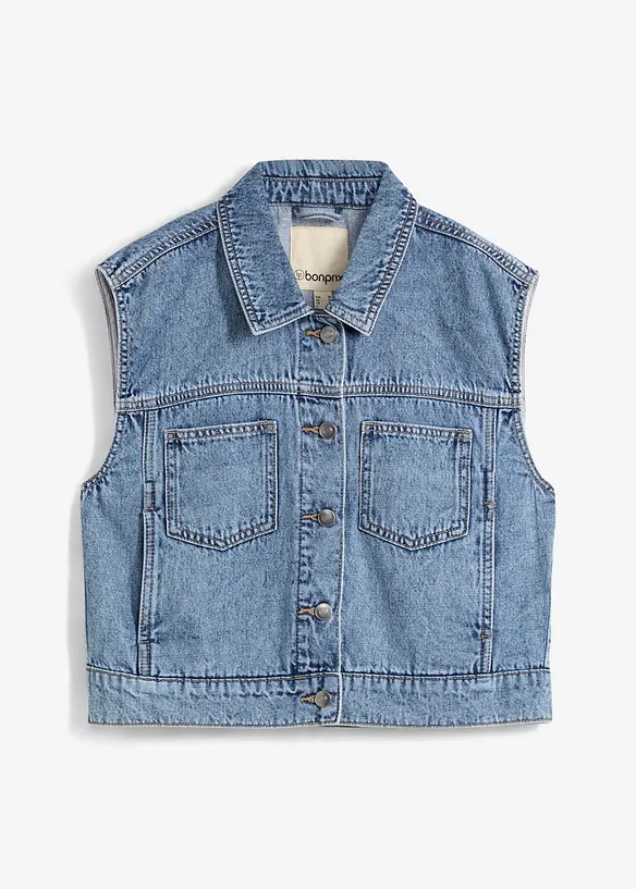 Jeansvest av bomull, bonprix