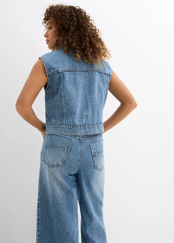Jeansvest av bomull, bonprix