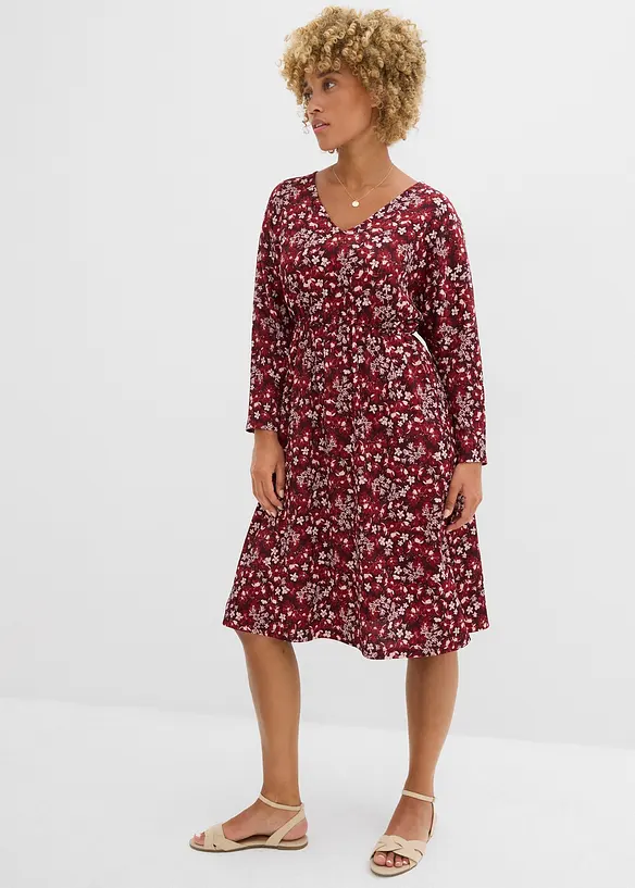 Jerseykjole i lett strukturert krepp, bonprix