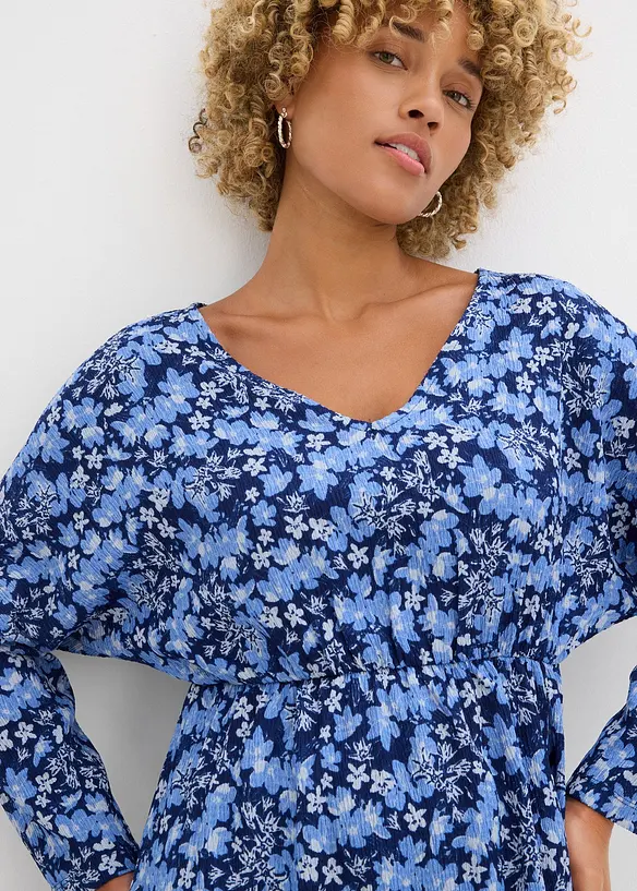 Jerseykjole i lett strukturert krepp, bonprix